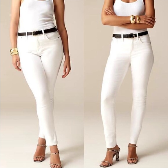 J. Crew 9" toothpick jean in white wash perfecting pockets BQ310 NEW Classic - Picture 1 of 15
